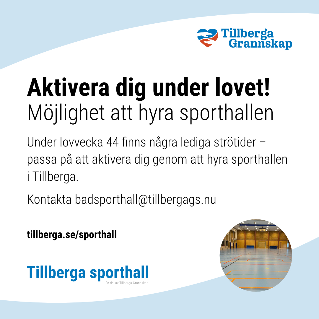 Aktivera dig i Tillberga sporthall under lovet