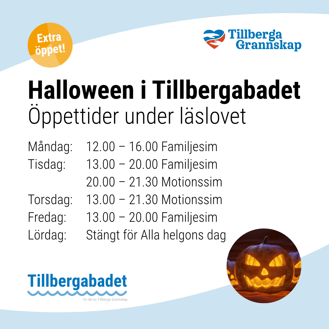 Extraöppet i Tillbergabadet under läslovet!