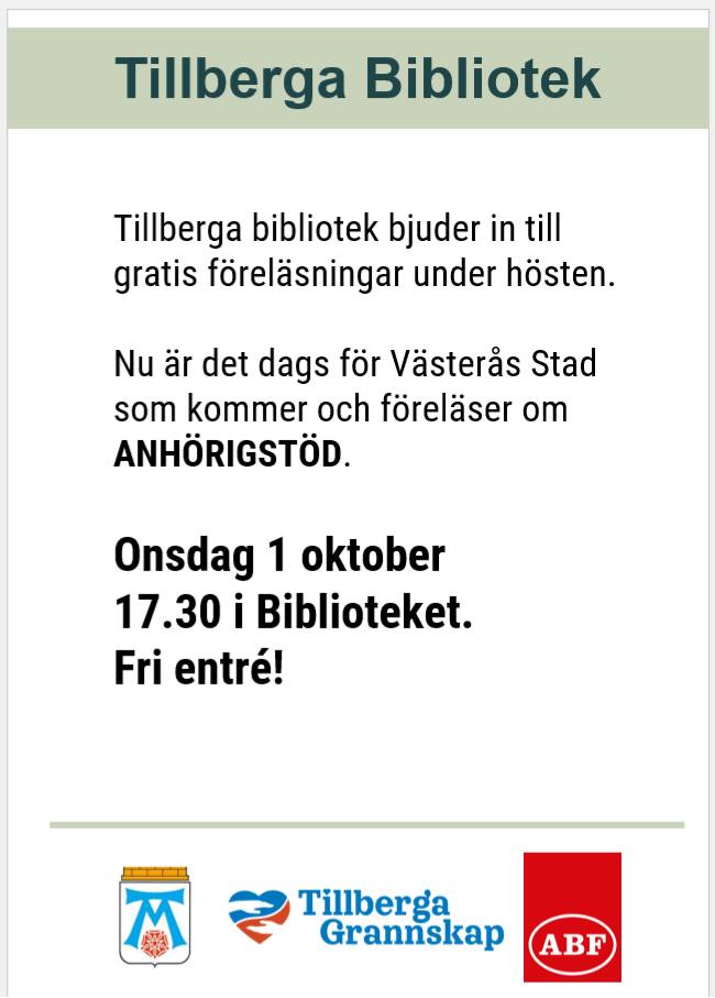Föreläsning om anhörigstöd